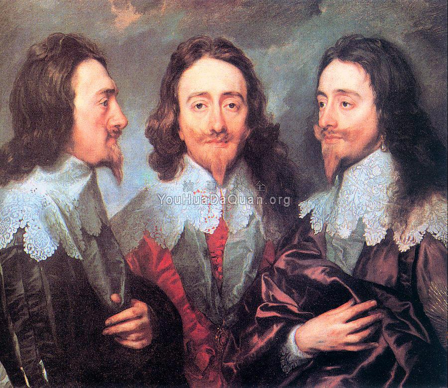 Charles I in Three Positions - 安东尼·凡·戴克
